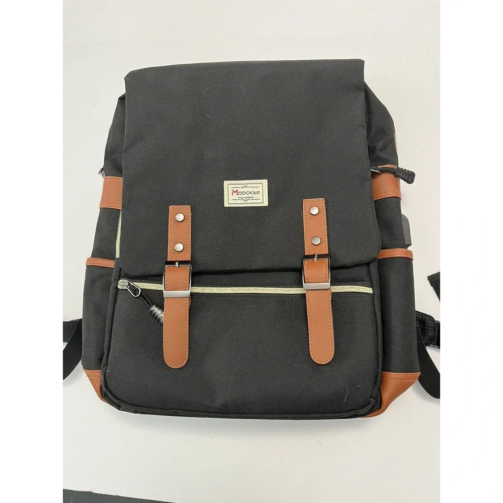 Modoker Fashion‎ USB Charging Port Black Laptop Tablet Bag Backpack
